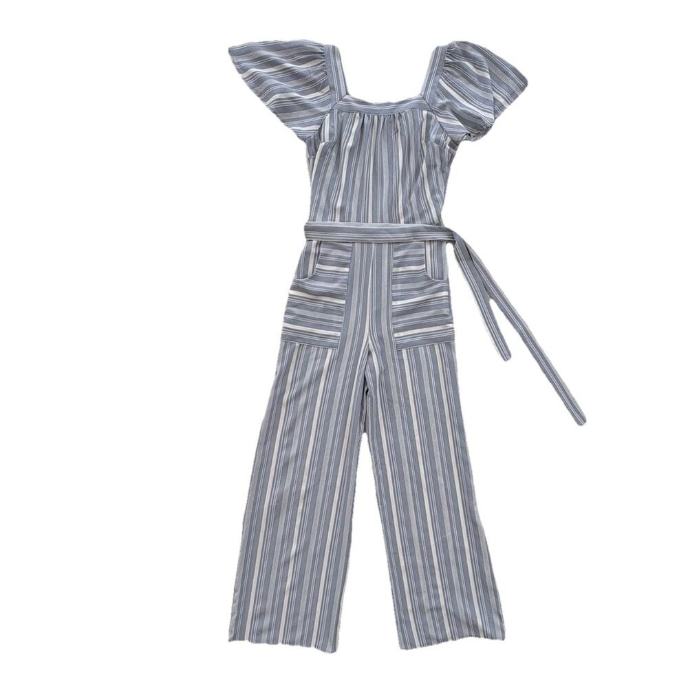 Monteau Los Angeles XS Romper Jumpsuit Pants Junior Nautical Striped Blue Sailor